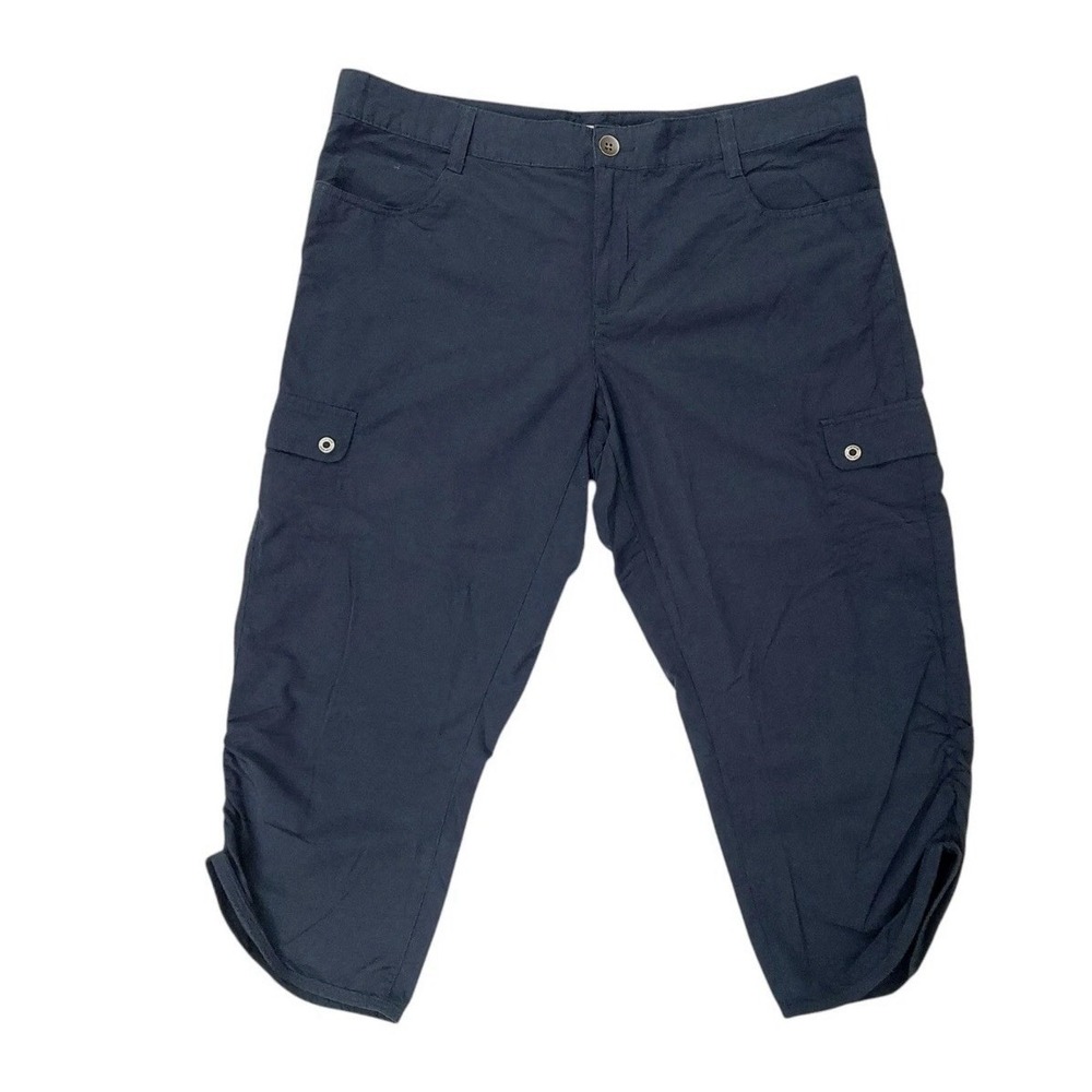 Woolrich Women's‎ Cropped Cargo Pants Size 8 Navy blue outdoor hiking utility